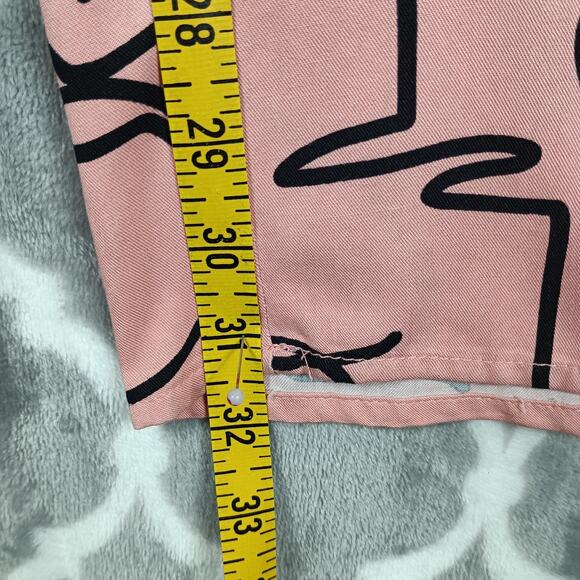 ELOQUII Pajamas 2 Piece Set Womens 24/26 Pink Abstract Print Plus Size Rayon - Picture 11 of 16